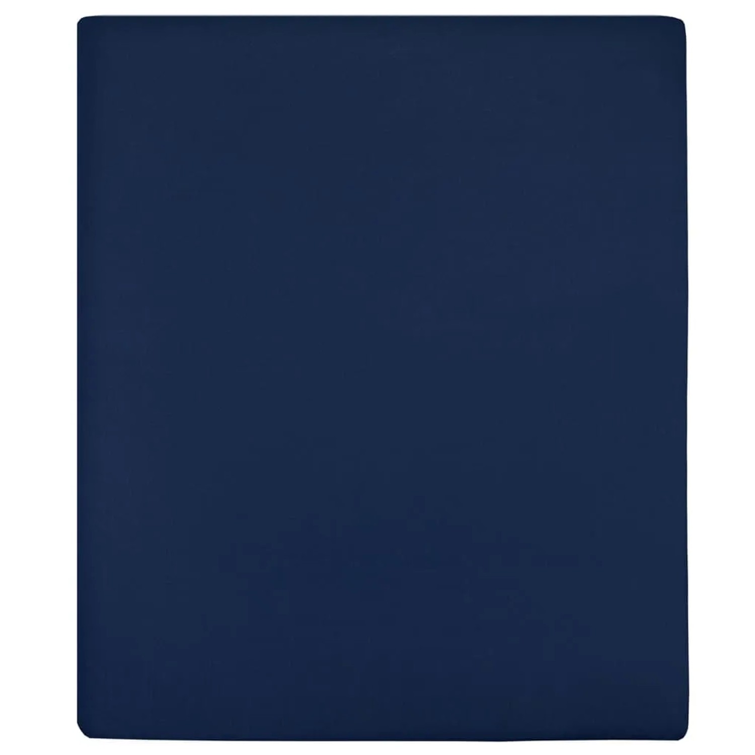 vidaXL Spannbettlaken 2 Stk Jersey Marineblau 100x200 cm Baumwolle 136233