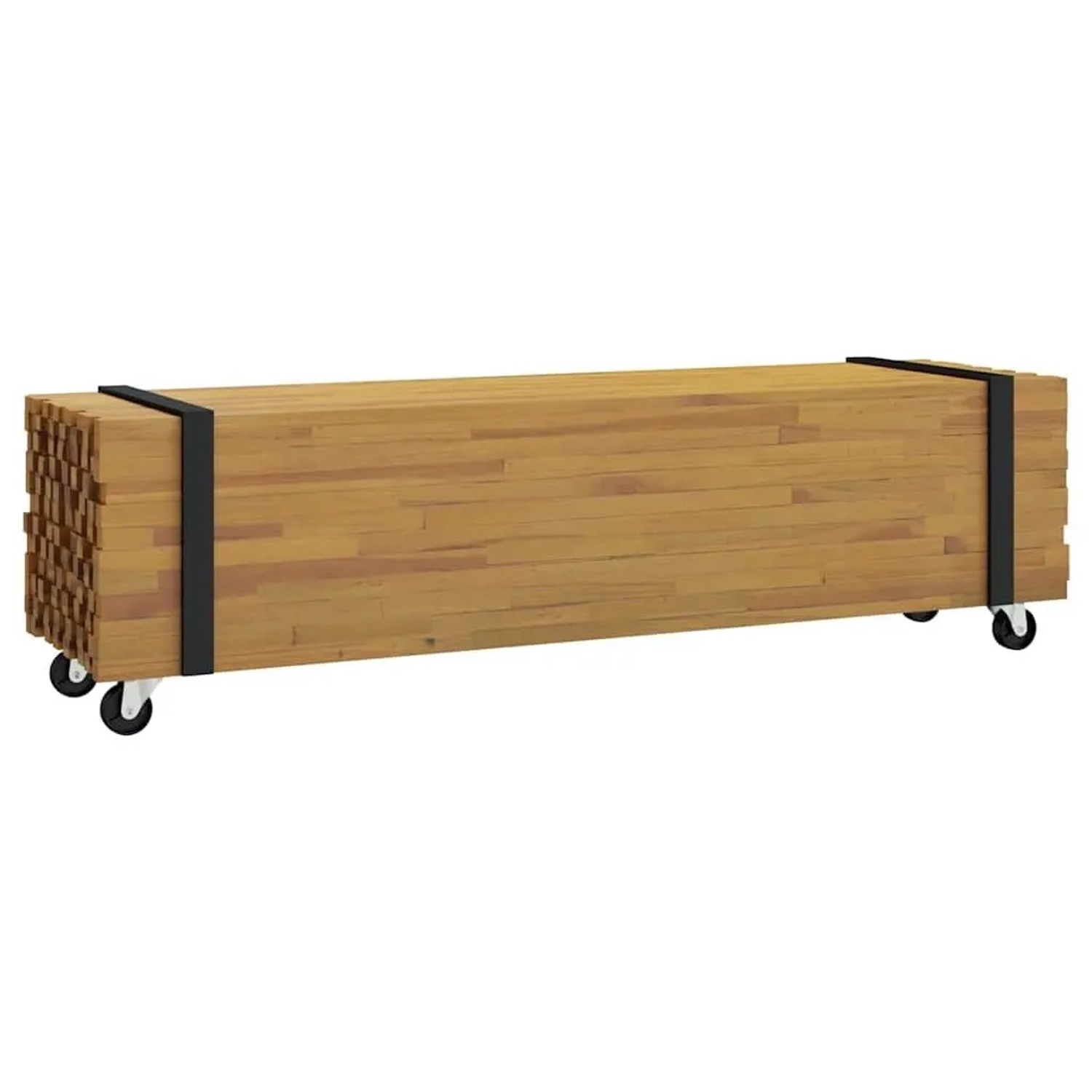 vidaXL TV-Ständer Braun 110 x 30 x 30 cm Massivholz Teak 4009312