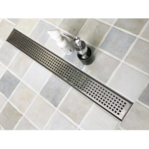 Verosan+ Duschrinne Lahn, 100 cm, Edelstahl-Abdeckung für bodengleiche Dusche.