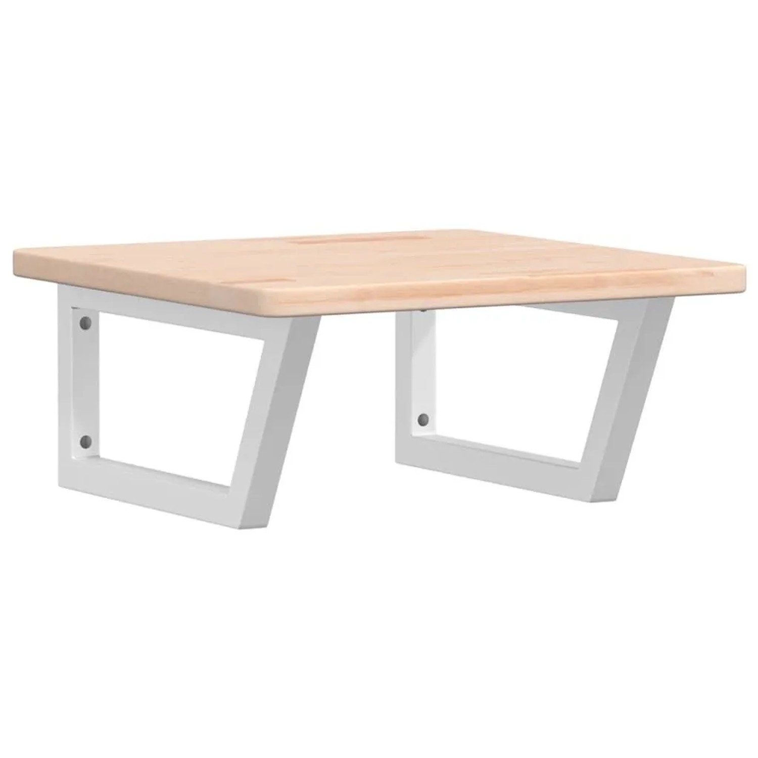vidaXL Waschtischplatte mit Halterung Stahl und Massivholz Eiche 3302382
