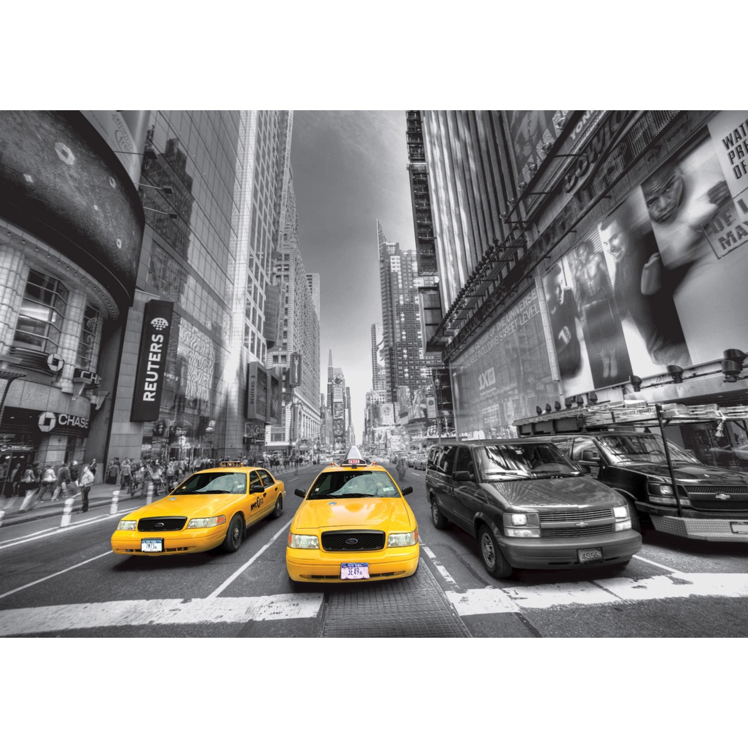 Sanders & Sanders Fototapete New York Grau und Blau 360 x 254 cm 600389 günstig online kaufen