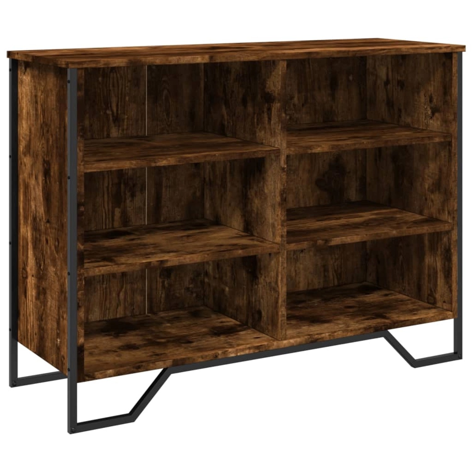 vidaXL Sideboard Räuchereiche 101x35,5x74,5 cm Holzwerkstoff 848556