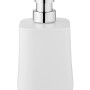 Schöner Wohnen Seifenspender Adine aus Keramik in Weiß mit Chrom-Pumpe, 400 ml.