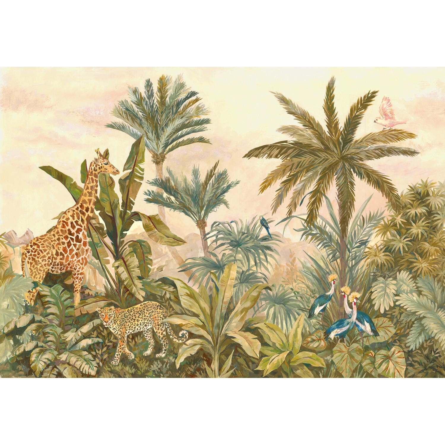 Komar Vliesfototapete Tropical Vintage Garden 400 cm x 280 cm
