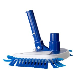 Blauer Evolution Bodensauger mit Bürsten für die Poolreinigung mit 32/38mm Schlauchanschluss.