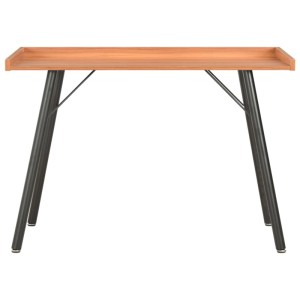Brauner vidaXL Schreibtisch (90x50x79 cm) mit Stahlbeinen. Ideal für Büro und Arbeitszimmer.