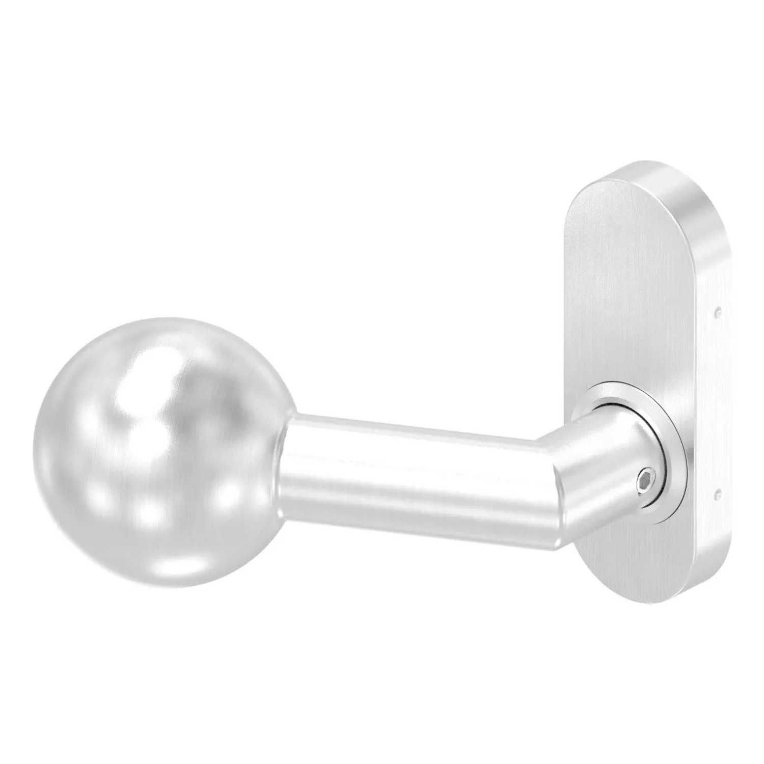 FeNau Drückerknopf V2A Edelstahl Ø 50 mm Drehbar Gekröpft Links