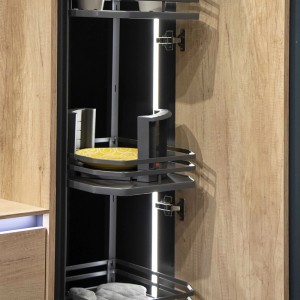 Emuca Lüftungssockel Frigo für Integrierte Kühlschränke für 16 mm Plattenstärkenstärke Kunststoff Schwarz