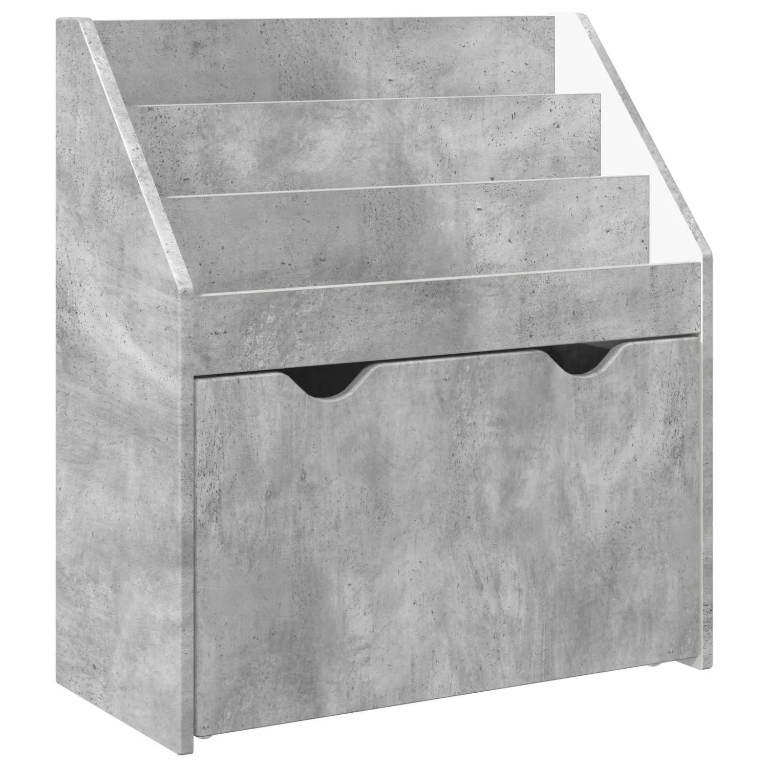 vidaXL Kinderregal Beton Grau 60 x 29,5 x 69 cm Holzwerkstoff 892392