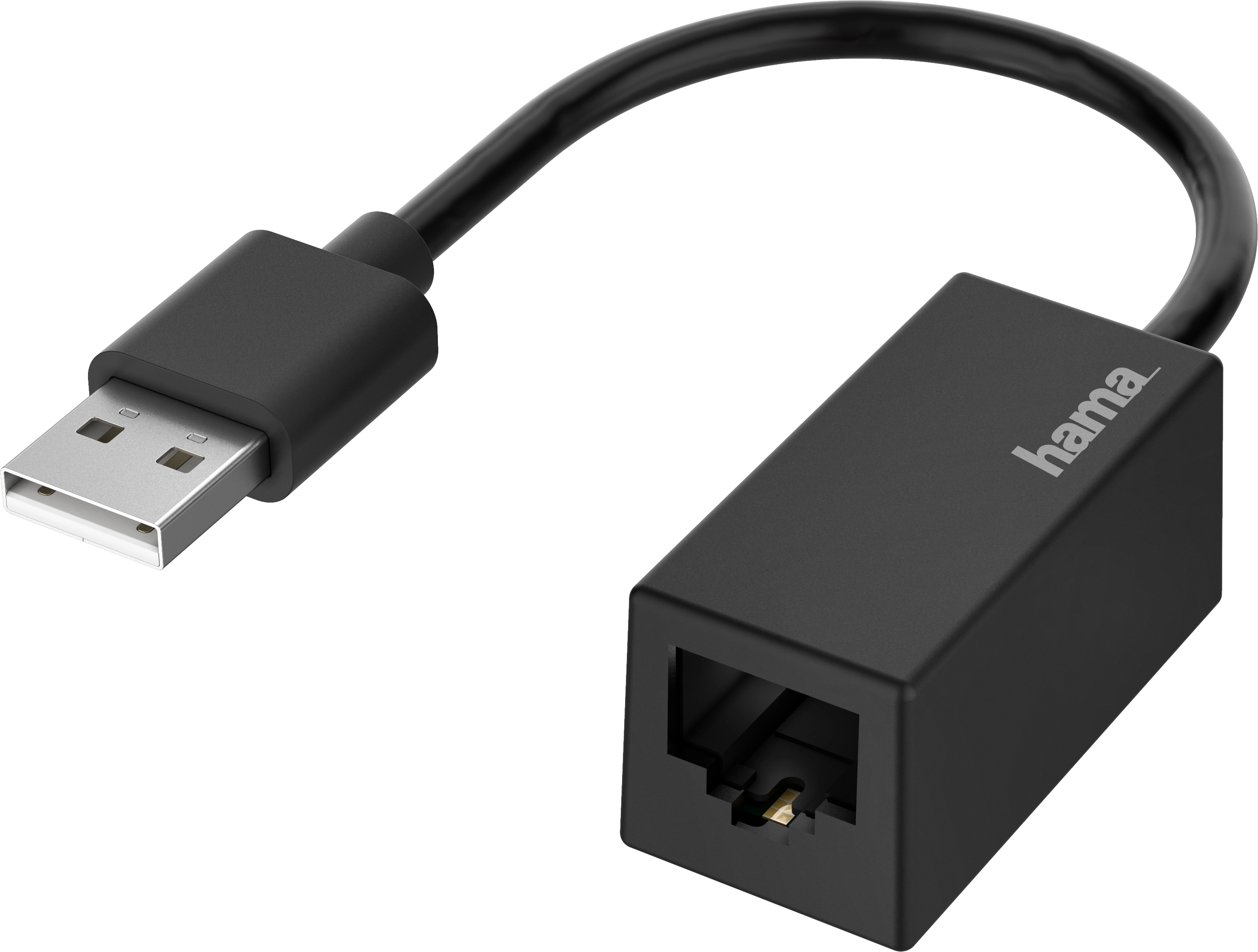 Hama Netzwerk-Adapter USB-Stecker/LAN-Ethernet-Buchse Fast Ethernet Schwarz  kaufen bei OBI