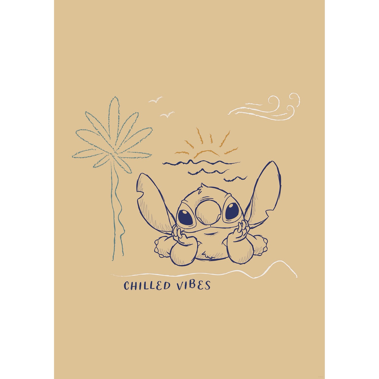 Komar Wandbild Disney Lilo and Stitch Chilled Vibes 50 cm x 70 cm günstig online kaufen