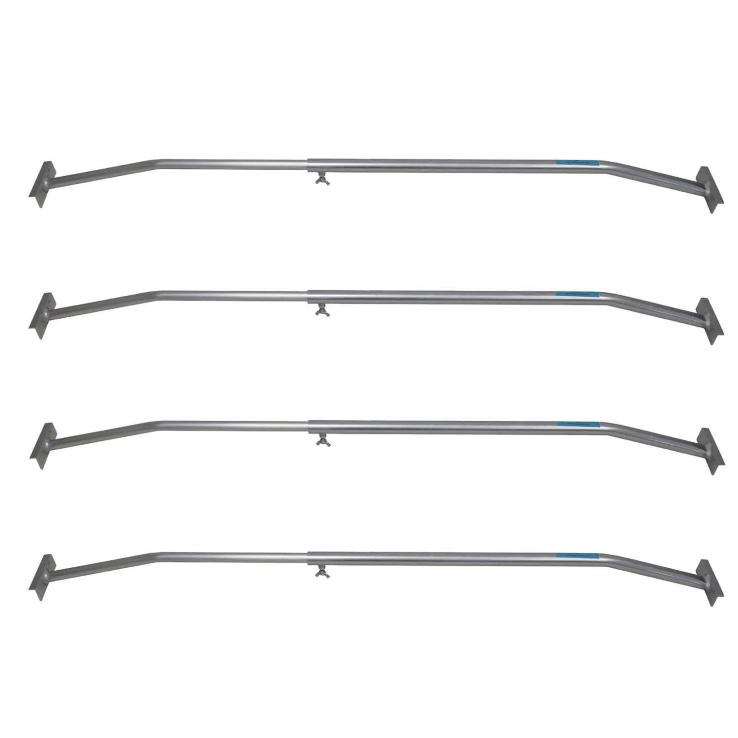 TRUTZHOLM 4x Alu Bügel XL Verstellbar 1320 bis 2100mm für Anhänger Planenstütze