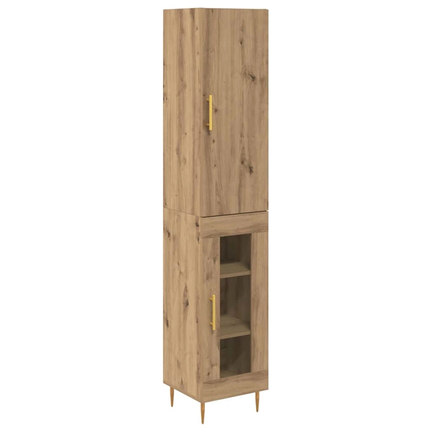 vidaXL Highboard Artisan-Eiche 34,5 x 34 x 180 cm Holzwerkstoff 3415892 günstig online kaufen