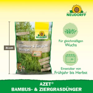 Neudorff Azet Bambus- und Ziergras-Dünger, 1,75 kg Packung für kräftiges Wachstum.