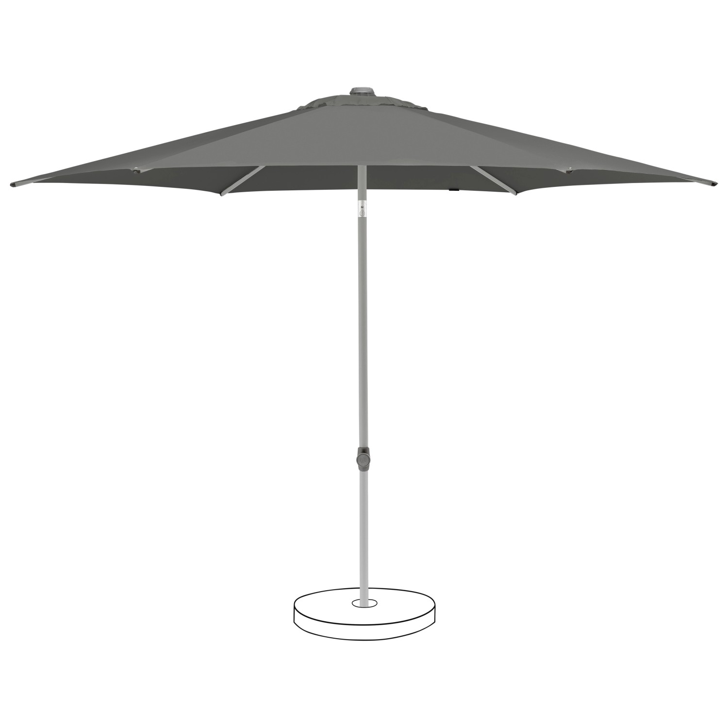 Suncomfort by Glatz Marktschirm Stone Grey mit Handöffner günstig online kaufen