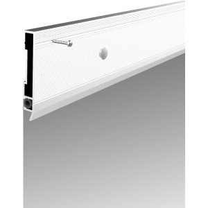 Detailaufnahme Windhager IS Plus Türvorhang Comfort, Aluminium anthrazit, Insektenschutz.