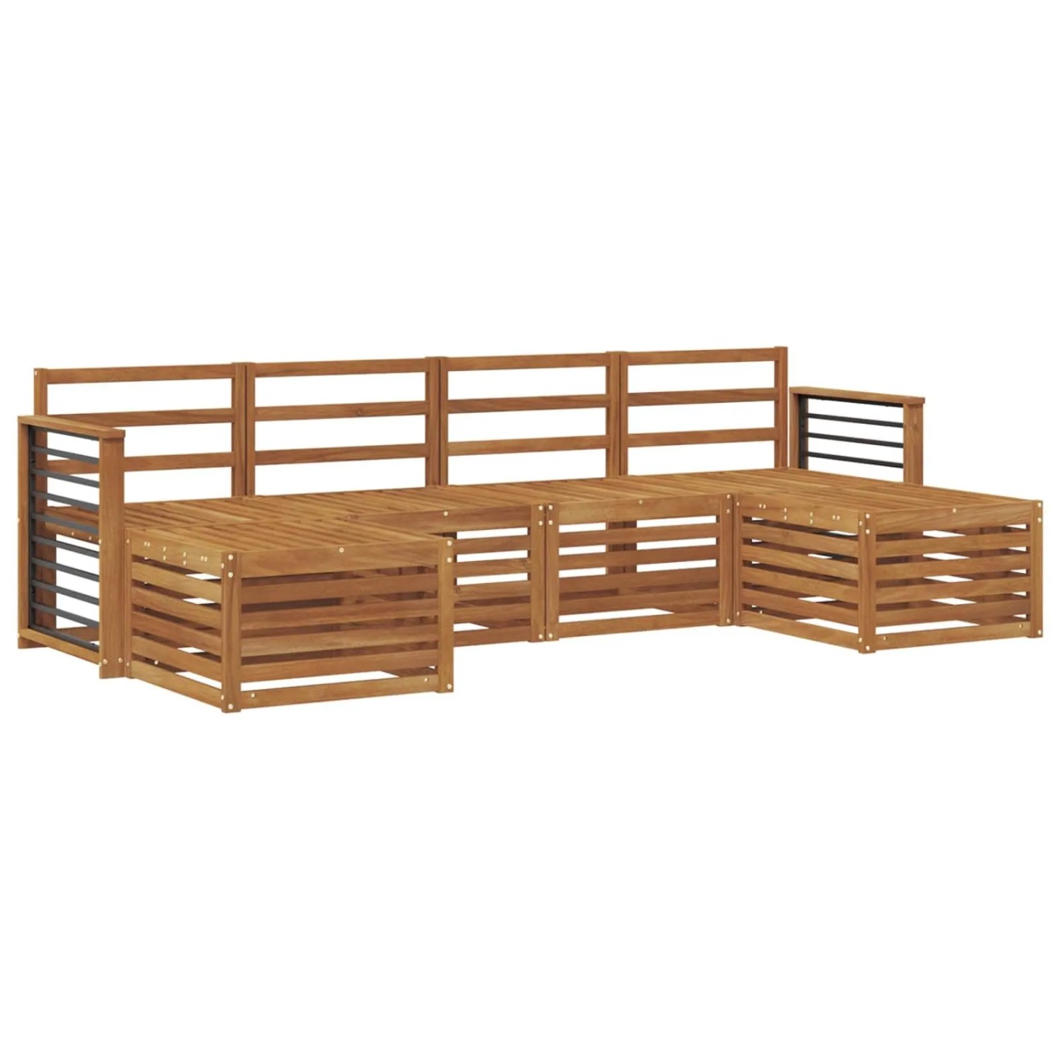 vidaXL Sofagarnituren 6 Tlg Natur Massivholz Akazie 3375259