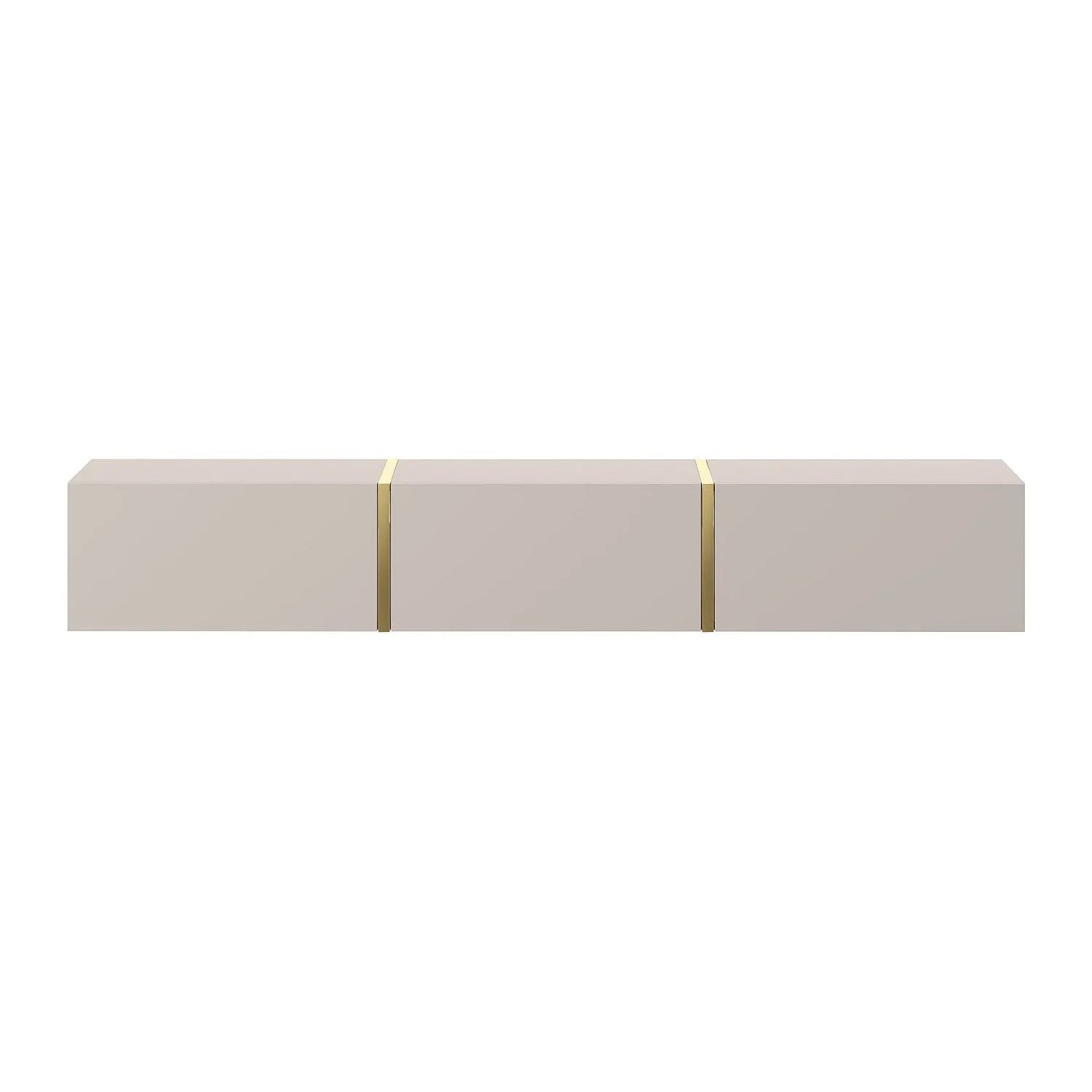 Vente-unique Tv-Hängeschrank Marzialo Beige  Goldfarben 179.9 cm