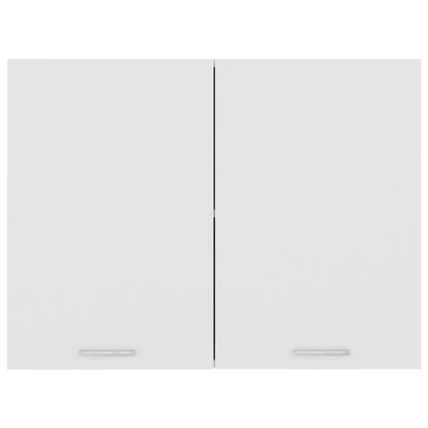 Weißer Hängeschrank (80x60 cm) aus Holzwerkstoff für die Küche.