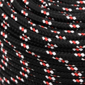Schwarzes Bootsseil (8 mm, 250 m) aus Polypropylen, geeignet für Segelboote und Yachten.