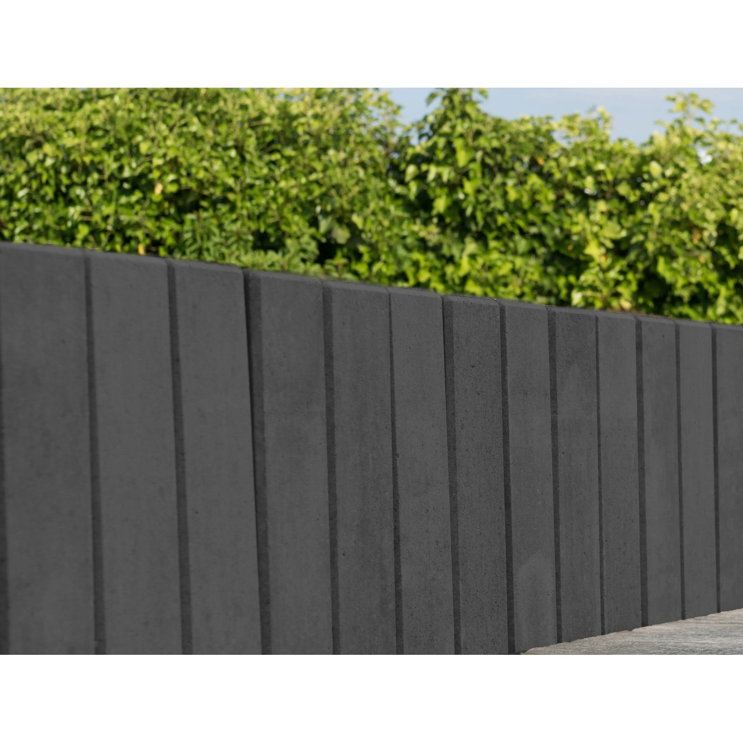 Mauer aus grauen Diephaus Patea Pico Mauersteinen Basalt 40x10x10 cm.