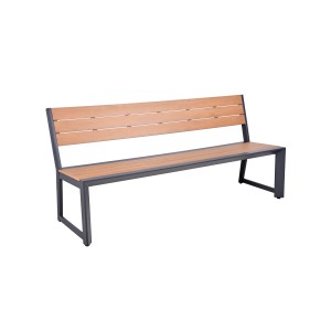 Garten Pleasure Gartenbank Silea, braun-anthrazit, mit Rückenlehne und Nonwood-Sitzfläche.