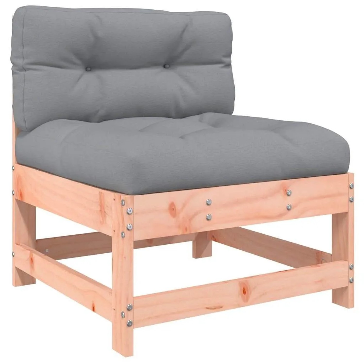 vidaXL Mittelsofa mit Kissen Massivholz Douglasie 825553