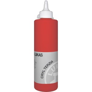 Lukas Cryl Terzia Acrylfarbe, Kadmiumrot hell (imit.), 500ml Flasche.