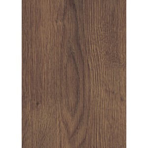 Kronoflooring Laminat Breitdiele in Eiche Calvados Optik, braunes Holzdekor.