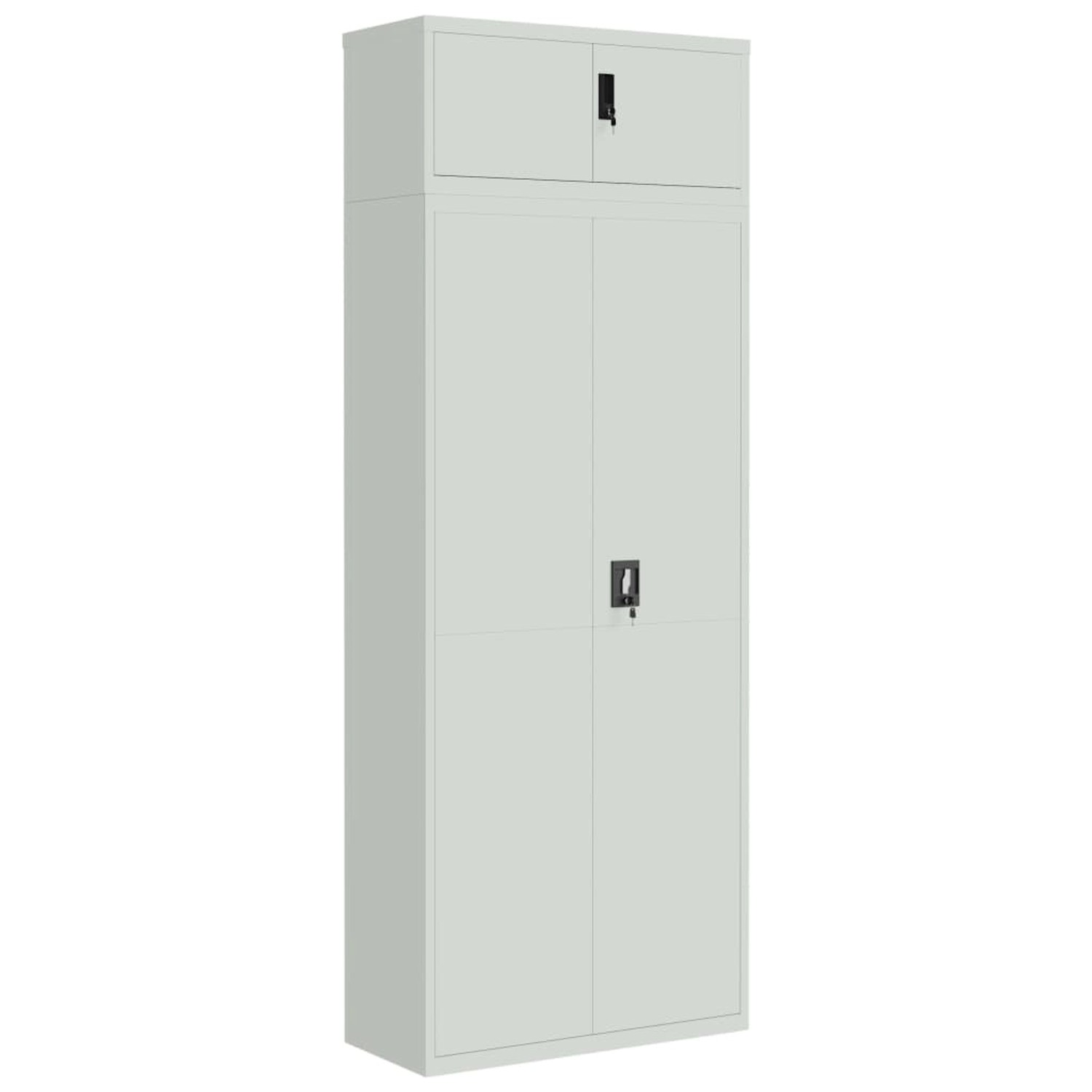vidaXL Aktenschrank Hellgrau 90x40x240 cm Stahl günstig online kaufen