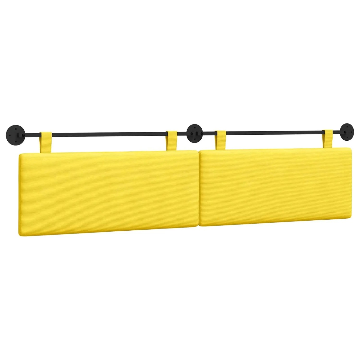 vidaXL Hängevorderseite Uni Helles Gelb 210 x 55 x 5 cm Cordstoff 42031840