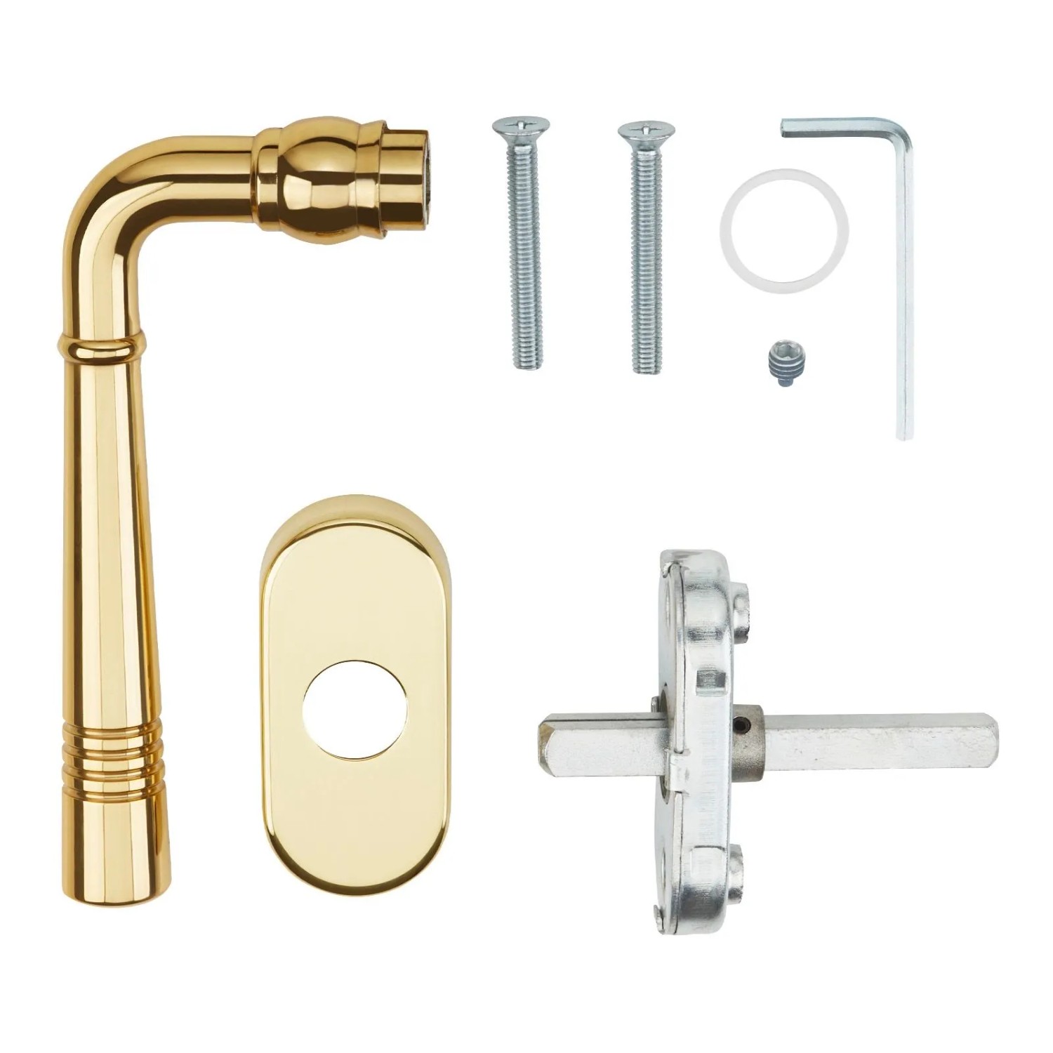 SOTECH Fenstergriff FREJA Messing Poliert mit Befestigungsmaterial_2
