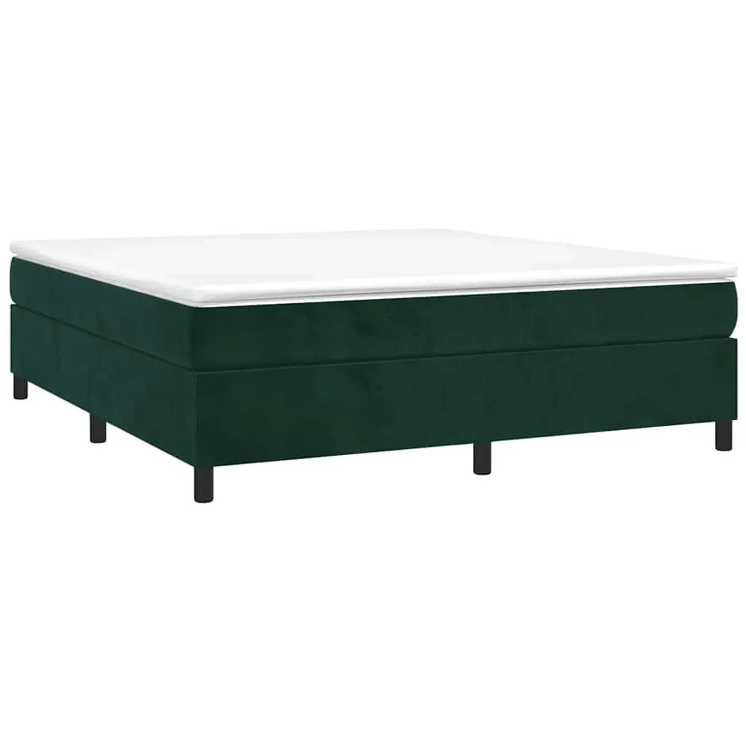 vidaXL Boxspringbett mit Matratze Dunkelgrün 200x200 cm Samt 3144702 günstig online kaufen