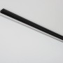 Schwarzes Gardinia Vorhangschienen-Set, 1-läufig, 210 cm, zur Deckenmontage.
