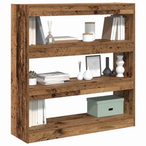 Modernes vidaXL Bücherregal in Altholz-Optik aus Holzwerkstoff mit 3 Fächern, für Bücher & Deko.