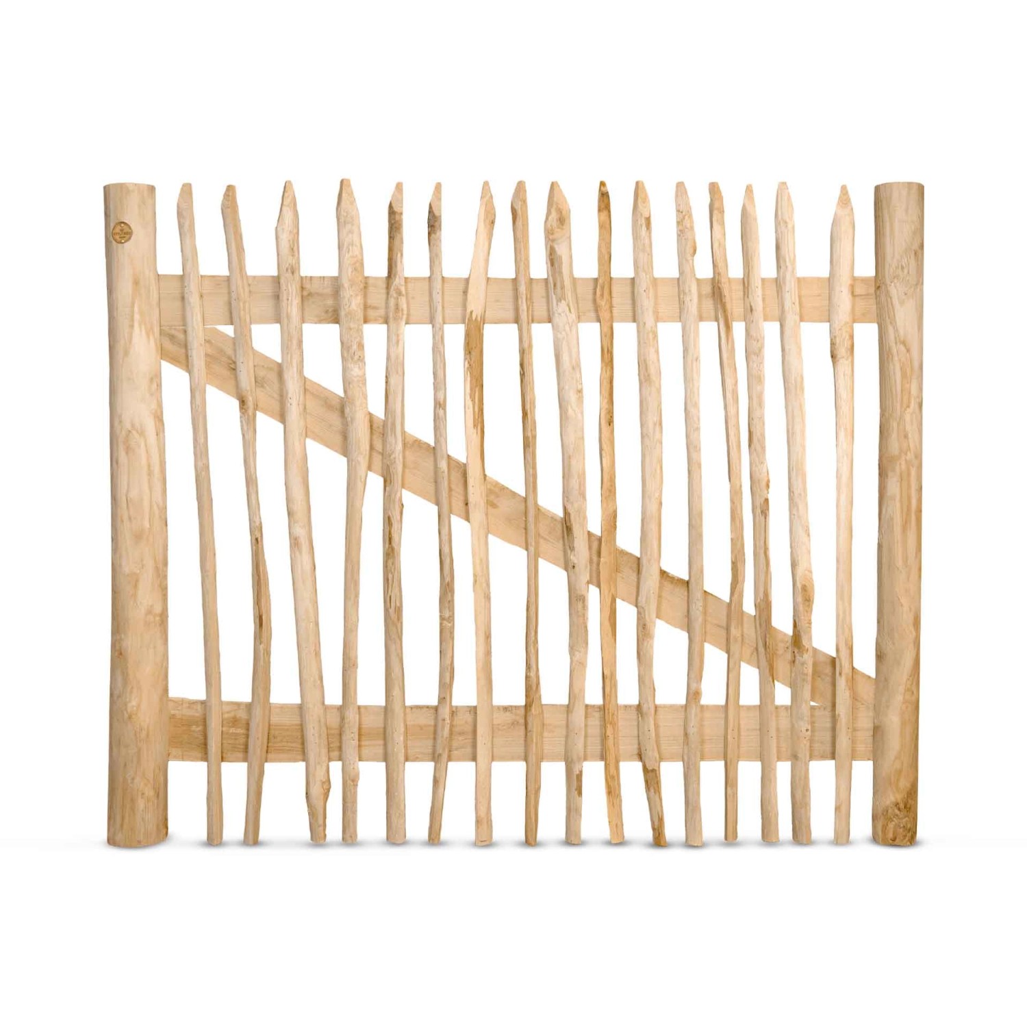 Stiltreu Genageltes Staketenzaun-Tor Edelkastanie Breite 150 cm Höhe 120 cm günstig online kaufen