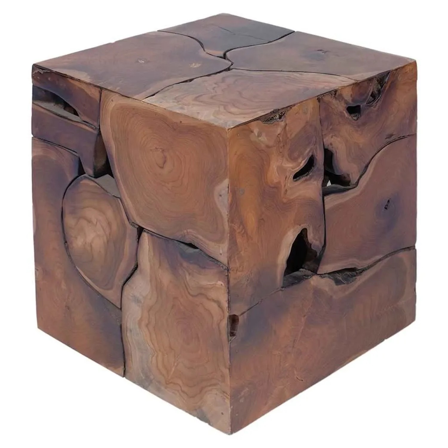 vidaXL Hocker 2 Stk Braun 40x40x45 cm Massivholz Teak 274355