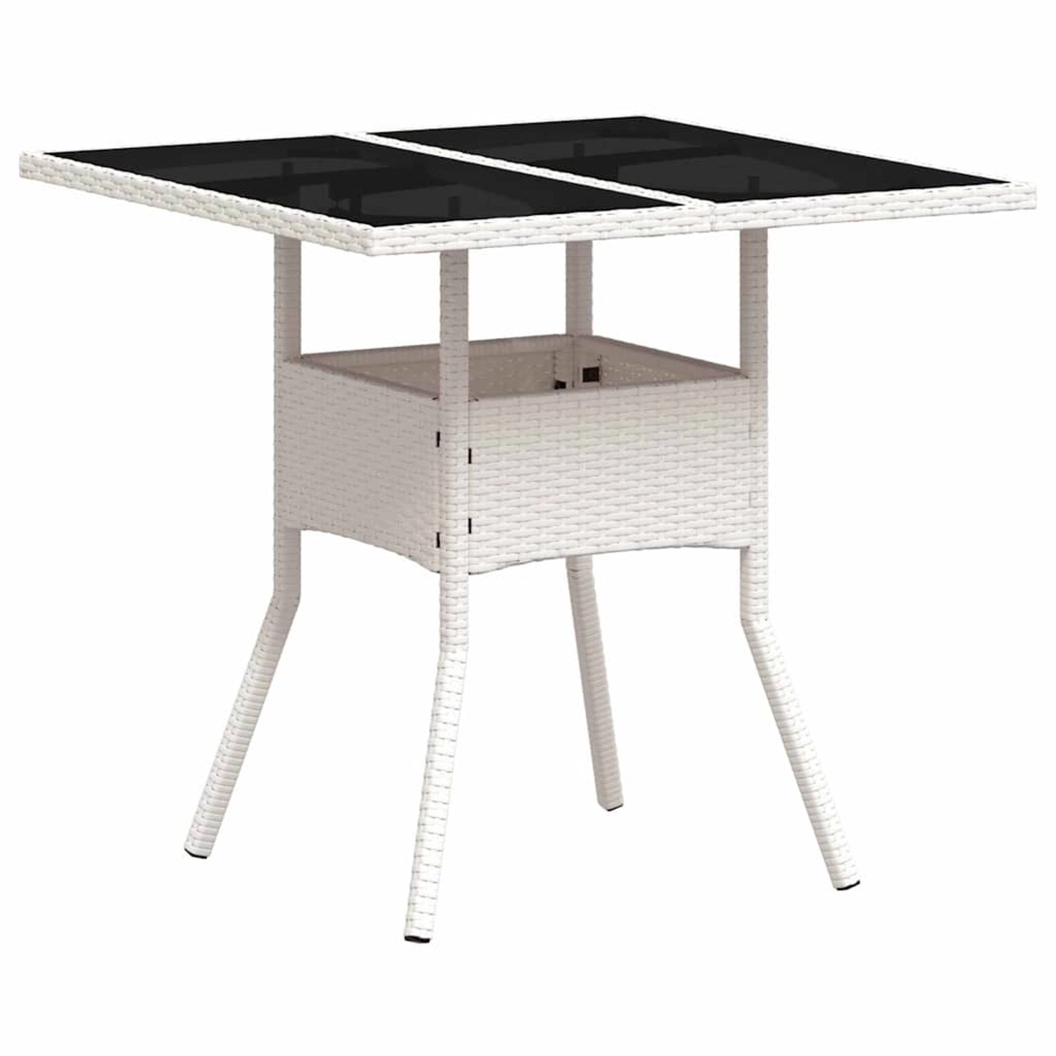 Graue vidaXL Garten Essgruppe, 5-teilig, aus Poly Rattan. Gartentisch mit Stühlen und Kissen.