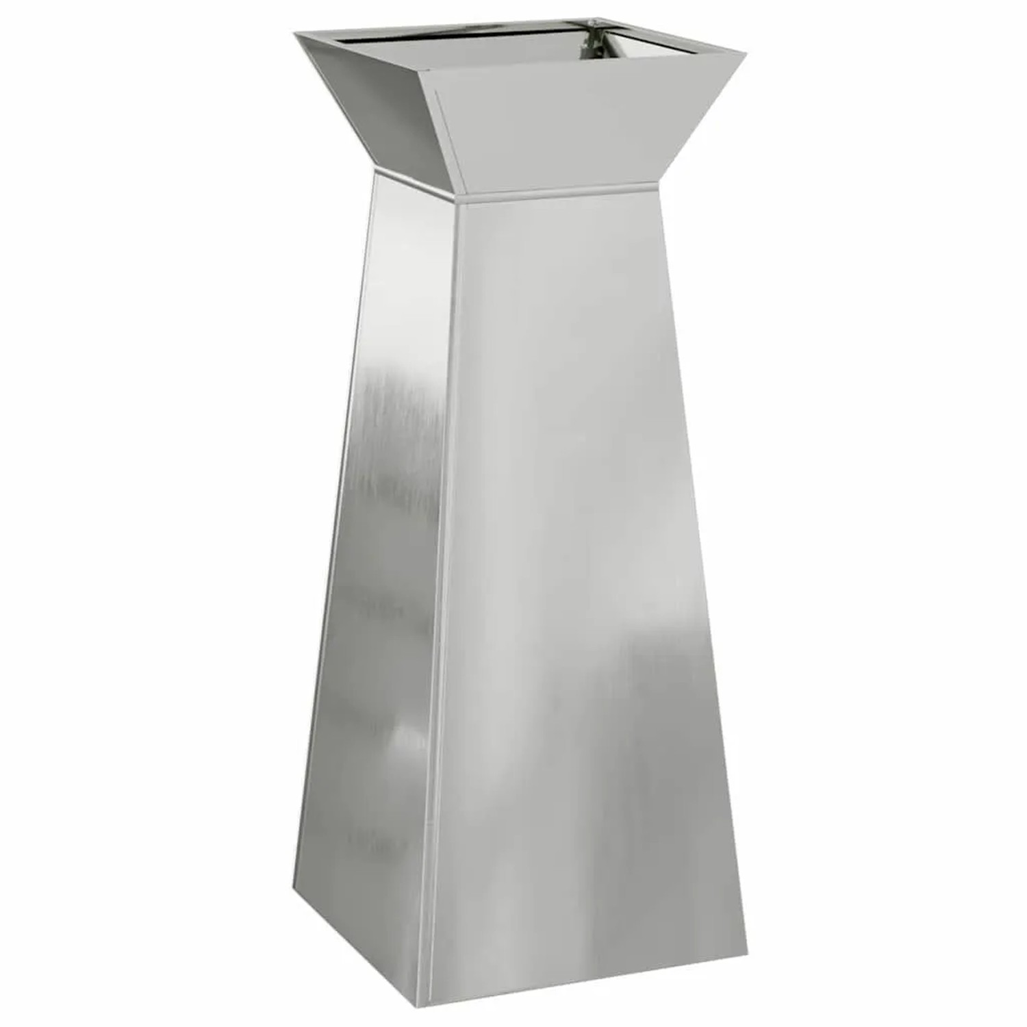 vidaXL Säulen Pflanzer Silber 40 x 40 x 100 cm 873862