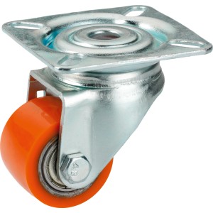 Schwerlast-Lenkrolle mit Anschraubplatte, Ø 35mm, Polyurethan, Stahlblechgehäuse