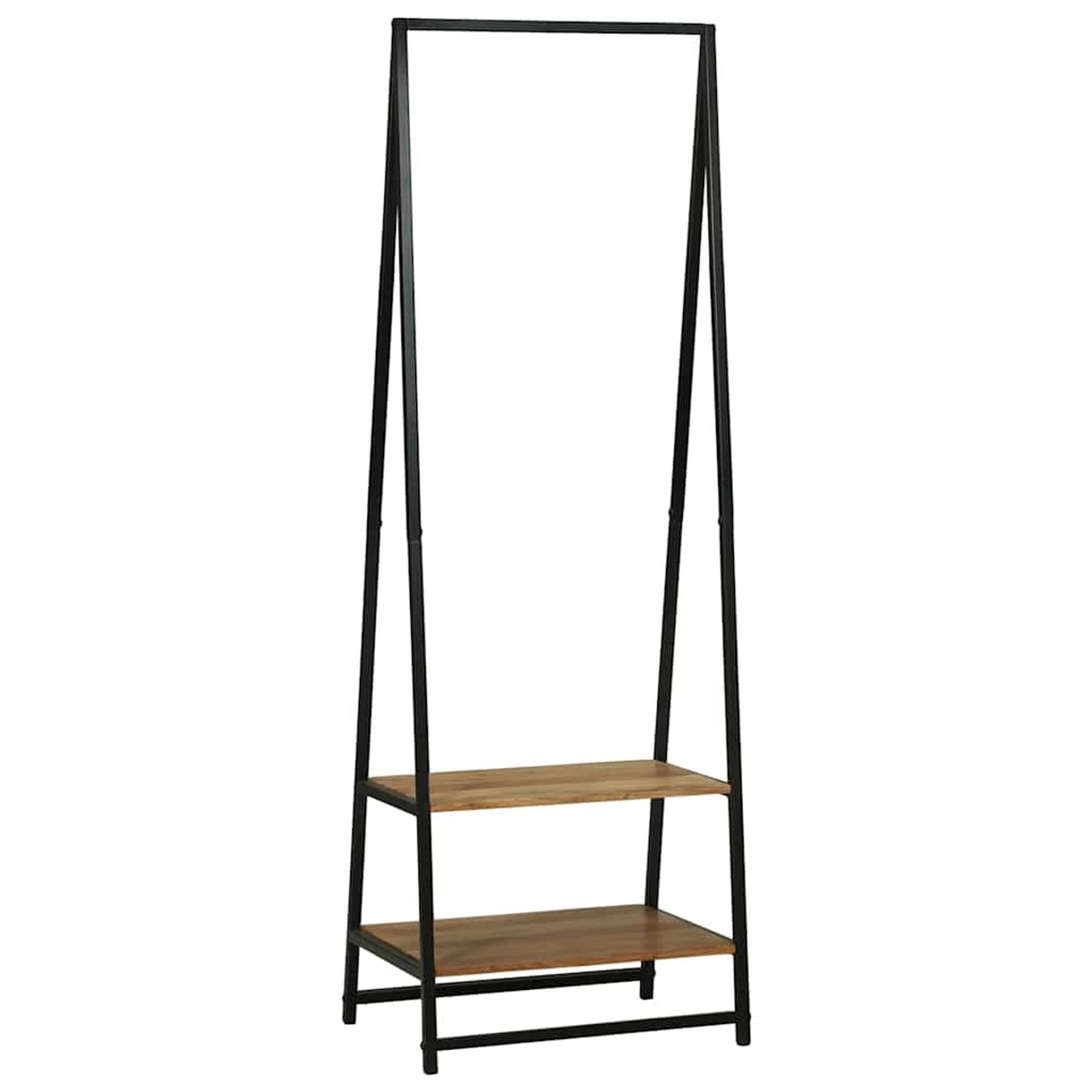 vidaXL Kleiderständer Schwarz 60 x 45 x 180 cm Massivholz Akazie 374114 günstig online kaufen