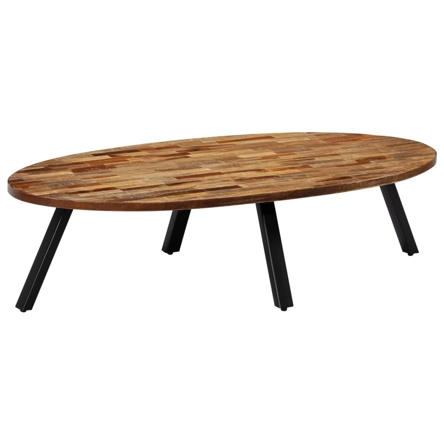 vidaXL Couchtisch Recyceltes Massivholz Teak Oval 120x60x30 cm 245417 günstig online kaufen