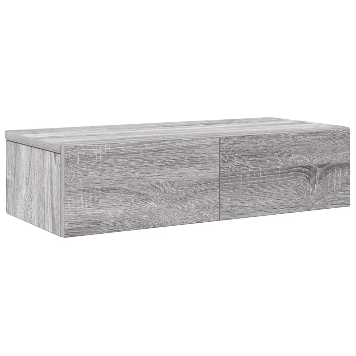 vidaXL Wandregal mit Schubladen Grau Sonoma 60x26,5x15cm Holzwerkstoff 859973