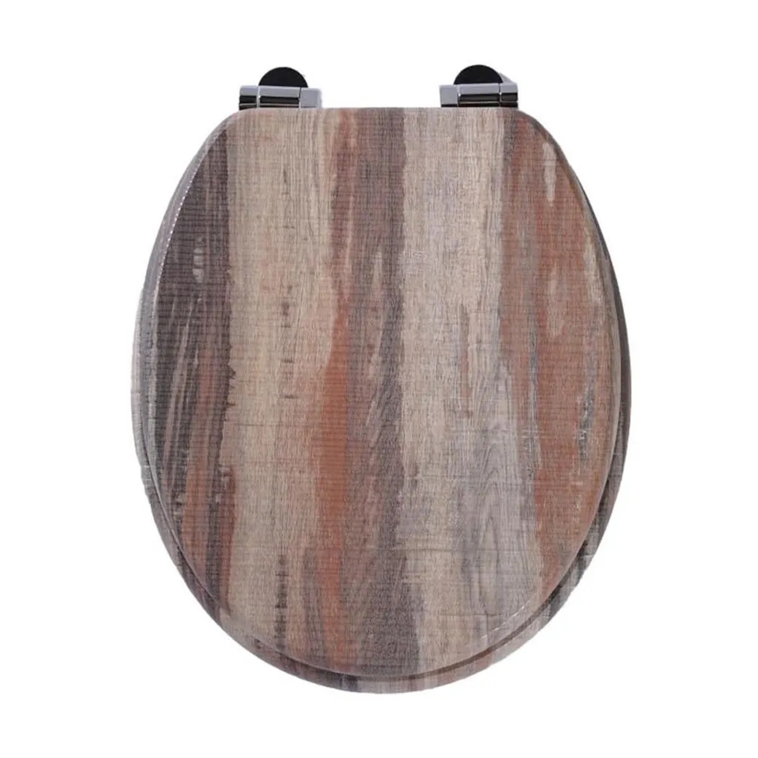 Sinobath WC Sitz mit Absenk-Automatik Vintage Holzdekor