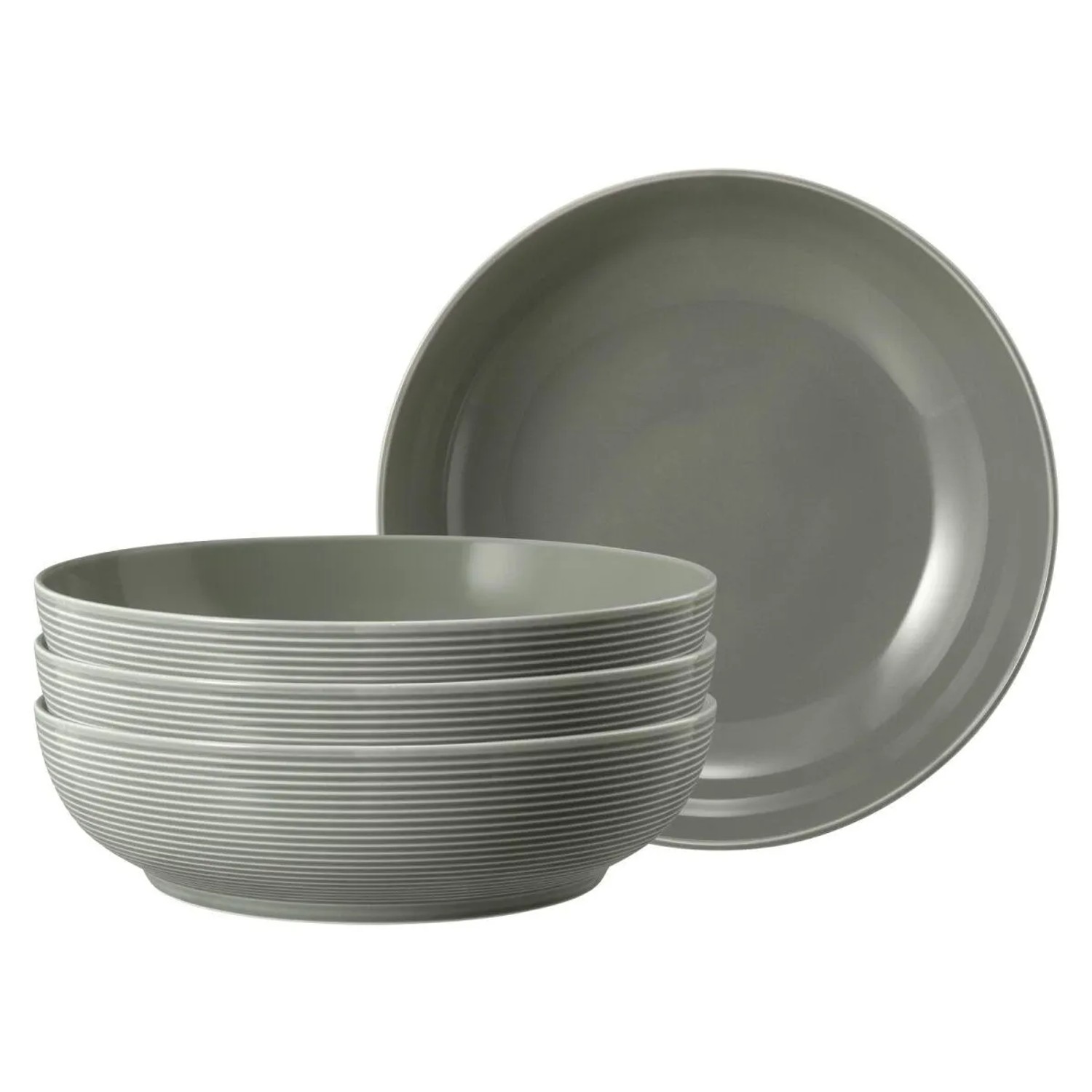 Seltmann Weiden Beat Color Glaze Foodbowl 25,5 cm 4er Set Perlgrau