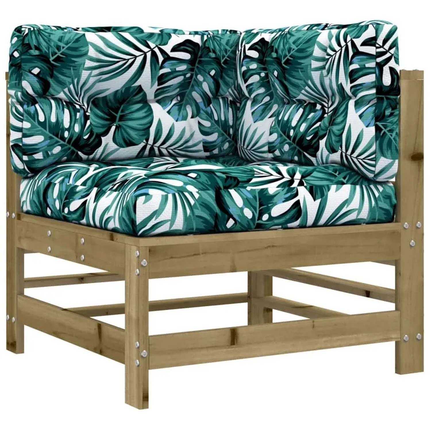 vidaXL Ecksofa mit Kissen Kiefernholz Imprägniert 825659
