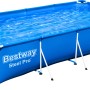 Blauer Bestway Frame Pool Steel Pro, 400x211x81 cm, eckiger Stahlrahmenpool ohne Pumpe.