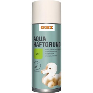 OBI Haftgrundierung Spray, weiß matt, 400ml Dose. Grundier-Spray für Holz, Metall, Kunststoff.