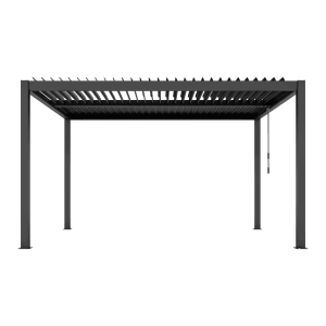 Ximax Pergola Shade, 300x400 cm, Dunkelgrau. Aluminium Pavillon mit verstellbarem Lamellendach.