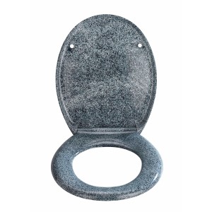 Wenko WC-Sitz Ottana Premium, Granit-Optik, mit Absenkautomatik.